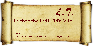 Lichtscheindl Tácia névjegykártya